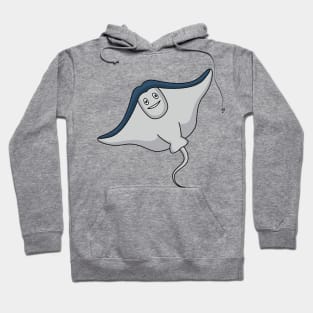 Happy stingray fish cartoon illustration Hoodie